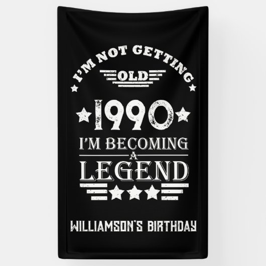 Gepersonaliseerd  35e verjaardagsfeest spandoek (Verticaal)