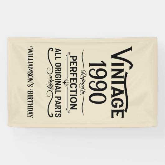 Gepersonaliseerd  35e verjaardagsfeest spandoek (Horizontaal)