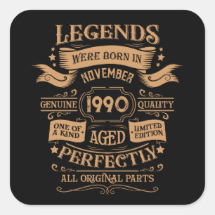 Gepersonaliseerd 35e verjaardagsfeest vierkante sticker