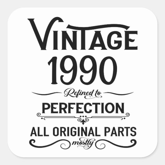 Gepersonaliseerd  35e verjaardagsfeest vierkante sticker (Voorkant)