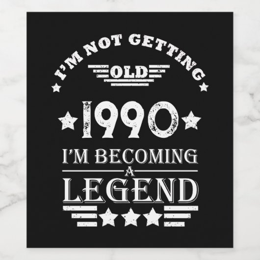 Gepersonaliseerd 35e verjaardagsfeest wijn etiket (Enkel label)