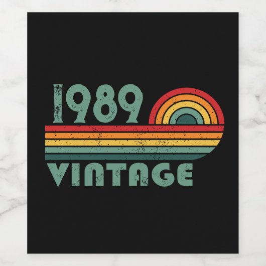 Gepersonaliseerd  35e verjaardagsfeest wijn etiket (Enkel label)