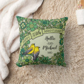 Gepersonaliseerd 35ste Jubileum, de BloemenVogels Kussen (Deken)