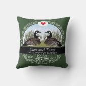 Gepersonaliseerd 35th Wedding Jubileum, ganzen Kussen (Achterkant)