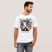 Gepersonaliseerd 3 fotocollage monogram T-Shi T-shirt (Voorkant volledig)