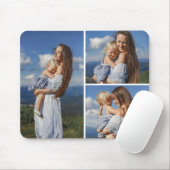 Gepersonaliseerd 3 Fotosjabloon Mousepad Muismat (Met muis)