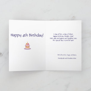 Gepersonaliseerd "3D" achterkleinzoon verjaardag g Aankondiging