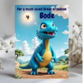 Gepersonaliseerd "3D" achterkleinzoon verjaardag g Aankondiging