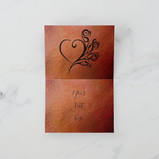 Gepersonaliseerd 3e Jubileum kunstleer Kaart (Binnen)