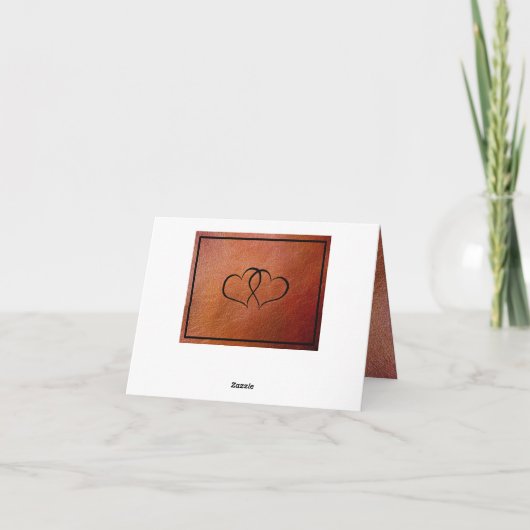 Gepersonaliseerd 3e Jubileum kunstleer Kaart (Achterkant)