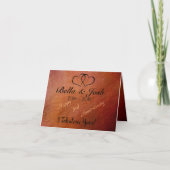 Gepersonaliseerd 3e Jubileum kunstleer Kaart (Voorkant)