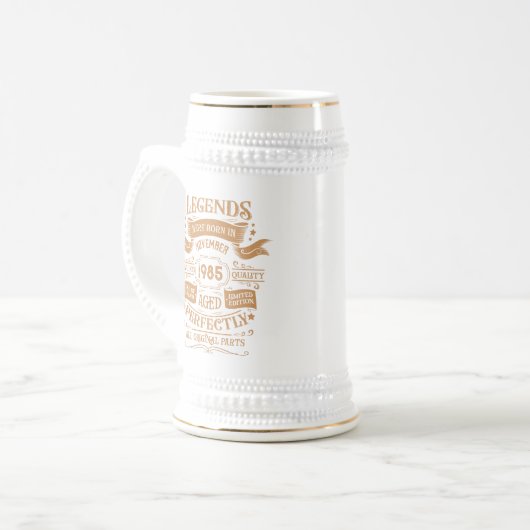 Gepersonaliseerd 40-jarig 40-jarig  verjaardagsfee bierpul (Voorkant links)