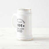 Gepersonaliseerd 40-jarig 40-jarig  verjaardagsfee bierpul (Voorkant links)