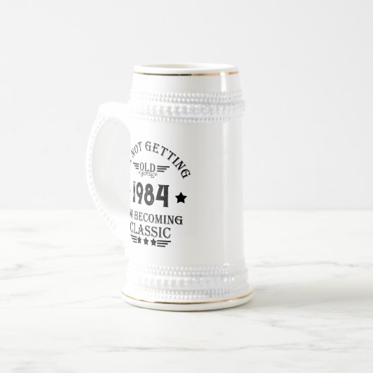 Gepersonaliseerd 40-jarig 40-jarig  verjaardagsfee bierpul (Voorkant links)