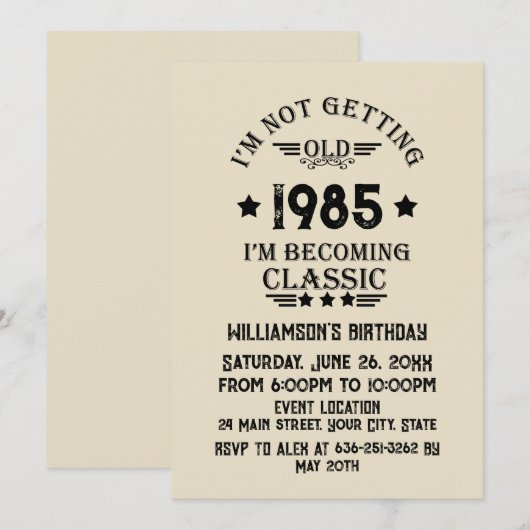 Gepersonaliseerd 40-jarig 40-jarig  verjaardagsfee kaart (Voorkant / Achterkant)