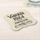 Gepersonaliseerd 40-jarig 40-jarig  verjaardagsfee kartonnen onderzetters (Gekanteld)