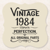 Gepersonaliseerd 40-jarig 40-jarig  verjaardagsfee kartonnen onderzetters (Voorkant)