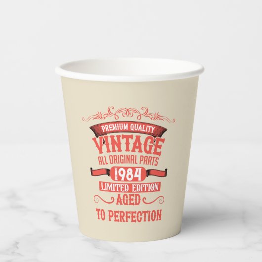 Gepersonaliseerd 40-jarig 40-jarig  verjaardagsfee papieren bekers (Voorkant)