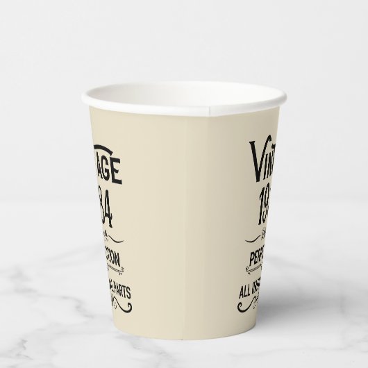 Gepersonaliseerd 40-jarig 40-jarig  verjaardagsfee papieren bekers (Rechts)