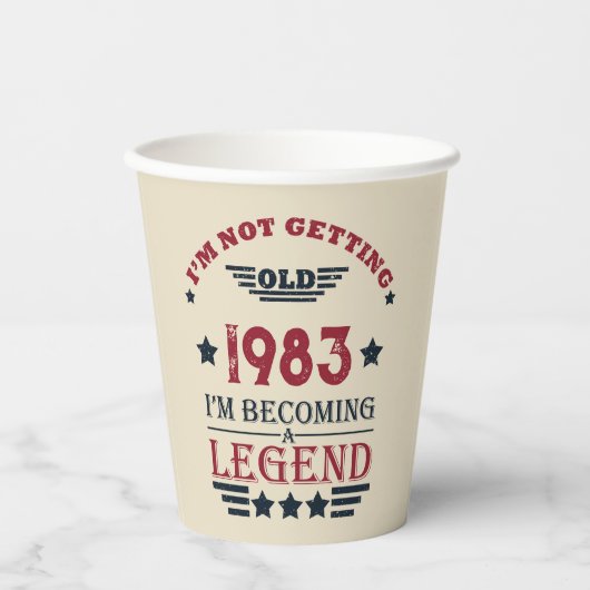 Gepersonaliseerd 40-jarig 40-jarig  verjaardagsfee papieren bekers (Voorkant)