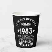 Gepersonaliseerd 40-jarig 40-jarig  verjaardagsfee papieren bekers (Achterkant)