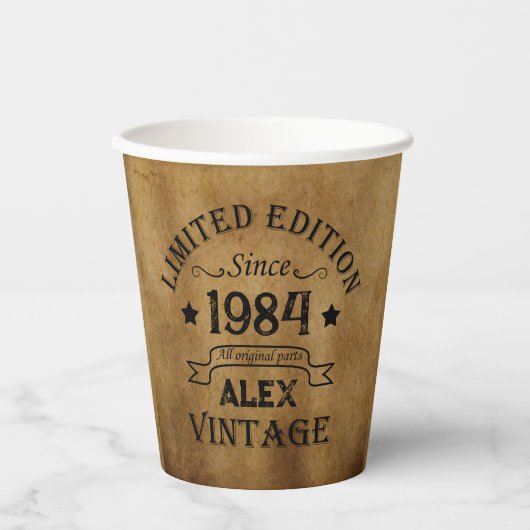 Gepersonaliseerd 40-jarig 40-jarig  verjaardagsfee papieren bekers (Voorkant)