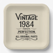 Gepersonaliseerd 40-jarig 40-jarig verjaardagsfee papieren bordje (Voorkant)