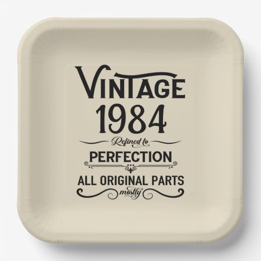 Gepersonaliseerd 40-jarig 40-jarig  verjaardagsfee papieren bordje (Voorkant)