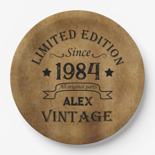 Gepersonaliseerd 40-jarig 40-jarig  verjaardagsfee papieren bordje (Voorkant)