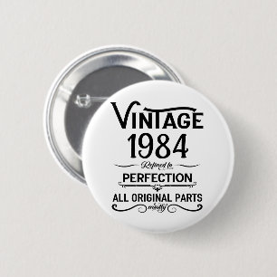 Gepersonaliseerd 40-jarig 40-jarig verjaardagsfee ronde button 5,7 cm