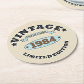 Gepersonaliseerd 40-jarig 40-jarig verjaardagsfee ronde kartonnen onderzetter (Gebogen)