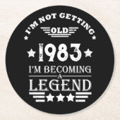 Gepersonaliseerd 40-jarig 40-jarig  verjaardagsfee ronde kartonnen onderzetter (Voorkant)