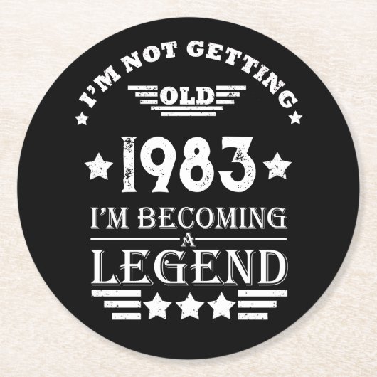 Gepersonaliseerd 40-jarig 40-jarig verjaardagsfee ronde kartonnen onderzetter (Voorkant)