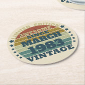 Gepersonaliseerd 40-jarig 40-jarig  verjaardagsfee ronde kartonnen onderzetter (Gebogen)