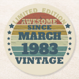 Gepersonaliseerd 40-jarig 40-jarig  verjaardagsfee ronde kartonnen onderzetter