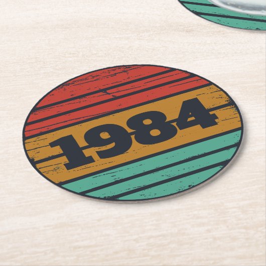 Gepersonaliseerd 40-jarig 40-jarig verjaardagsfee ronde kartonnen onderzetter (Gebogen)