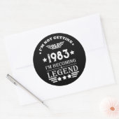 Gepersonaliseerd 40-jarig 40-jarig  verjaardagsfee ronde sticker (Envelop)