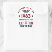 Gepersonaliseerd 40-jarig 40-jarig  verjaardagsfee ronde sticker (Tas)