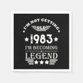 Gepersonaliseerd 40-jarig 40-jarig  verjaardagsfee servet (Voorkant)