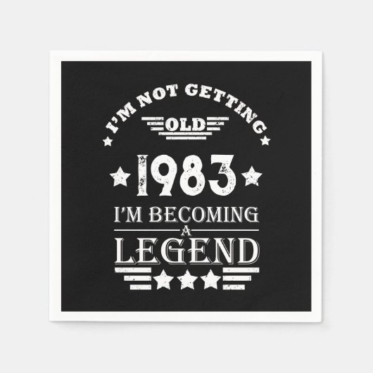 Gepersonaliseerd 40-jarig 40-jarig  verjaardagsfee servet (Voorkant)