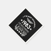 Gepersonaliseerd 40-jarig 40-jarig  verjaardagsfee servet (Hoek)