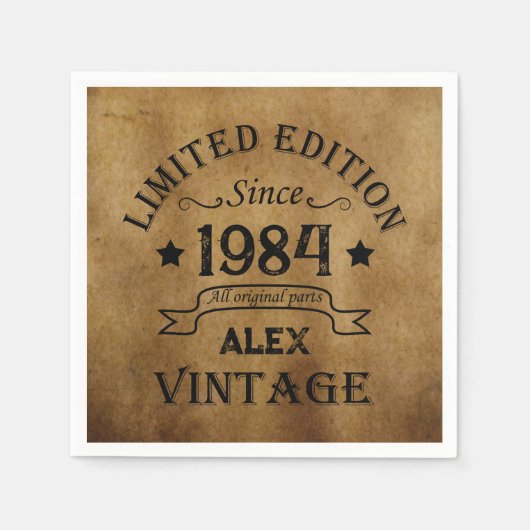 Gepersonaliseerd 40-jarig 40-jarig  verjaardagsfee servet (Voorkant)