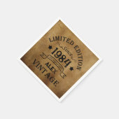 Gepersonaliseerd 40-jarig 40-jarig  verjaardagsfee servet (Hoek)