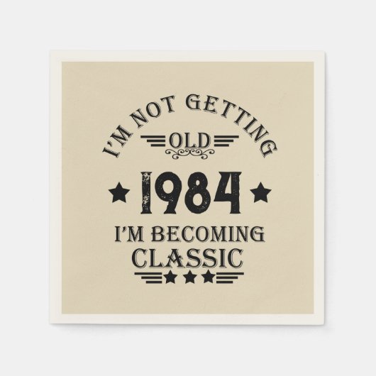 Gepersonaliseerd 40-jarig 40-jarig  verjaardagsfee servet (Voorkant)