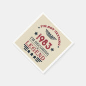 Gepersonaliseerd 40-jarig 40-jarig  verjaardagsfee servet (Hoek)