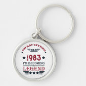 Gepersonaliseerd 40-jarig 40-jarig  verjaardagsfee sleutelhanger (Voorkant)