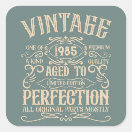 Gepersonaliseerd 40-jarig 40-jarig  verjaardagsfee vierkante sticker