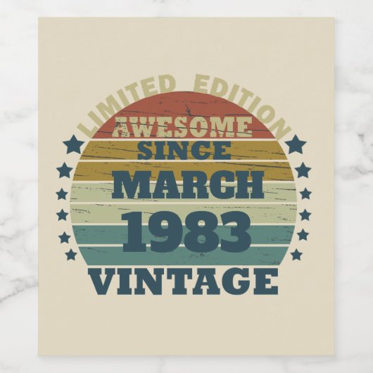 Gepersonaliseerd 40-jarig 40-jarig  verjaardagsfee wijn etiket (Enkel label)