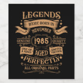 Gepersonaliseerd 40-jarig 40-jarig verjaardagsfee wijn etiket (Enkel label)