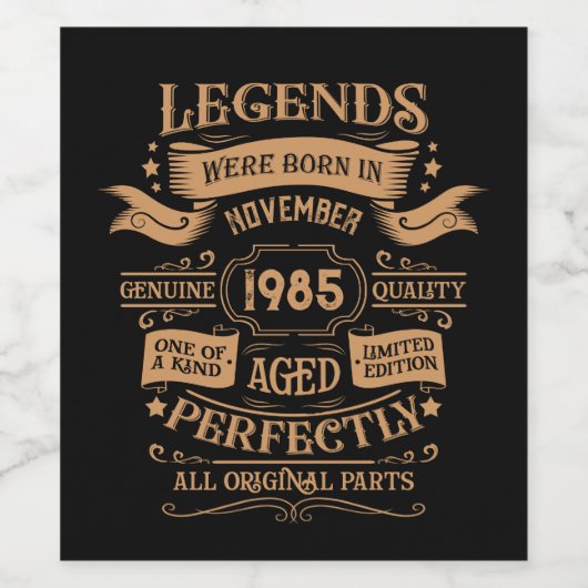 Gepersonaliseerd 40-jarig 40-jarig verjaardagsfee wijn etiket (Enkel label)